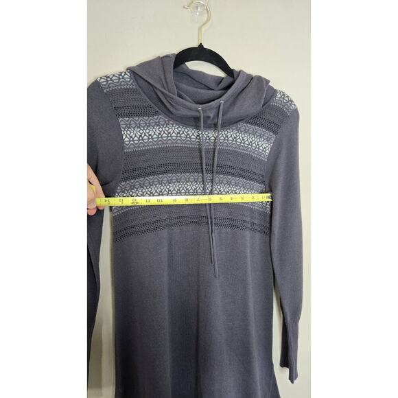 PrAna Womens Sweater Dress Cowl Neck Dark Gray Size Small - Picture 4 of 6